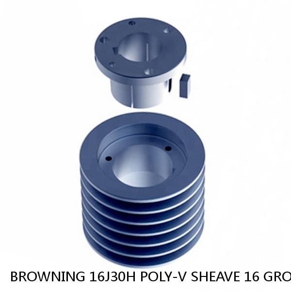 BROWNING 16J30H POLY-V SHEAVE 16 GROOVES 3.0OD 3.0PD 2 9-16ID USES H BUSHING NEW